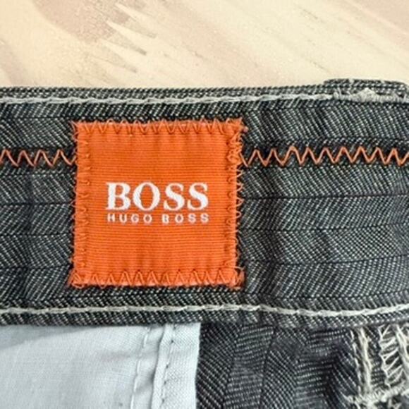 Boss Hugo Boss Relaxed Trouser Pants in Gray Stripes 100% Cotton, Size 32x34 / M - Picture 3 of 12